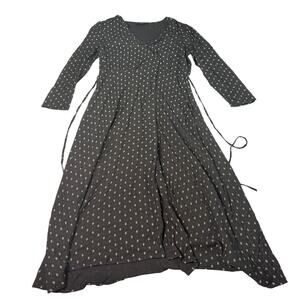 Able women black diamond print midi dress. Size M wedding guest, funeral, office